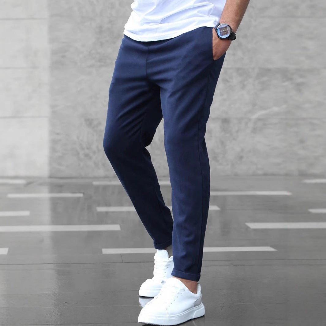 Pantalones casuales de hombre con cordón ajustable
