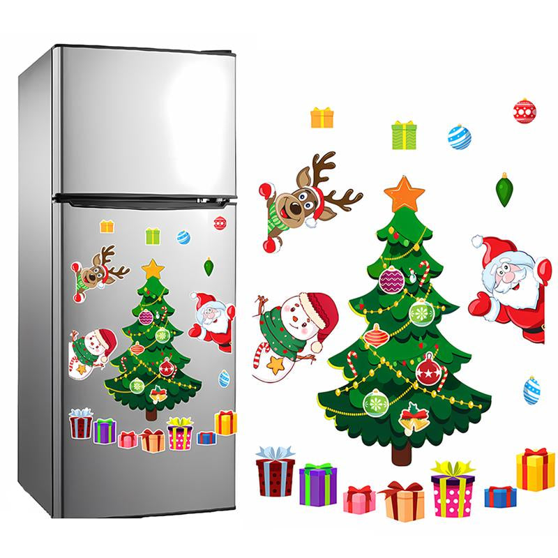 Juego de imanes navideños para refrigerador: diseños de árbol festivo, Papá Noel, reno y muñeco de nieve para decorar la cocina y el garaje. Ideal para niños. Edición 2025.