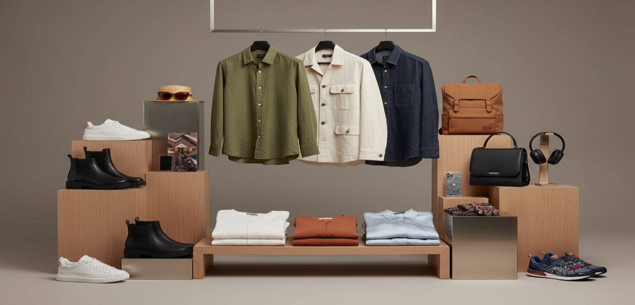 Varios articulos como: 
Ropa hombre y mujer, Zapatos, bolsas, mochilas, gadgets tecnologicos, de temporada